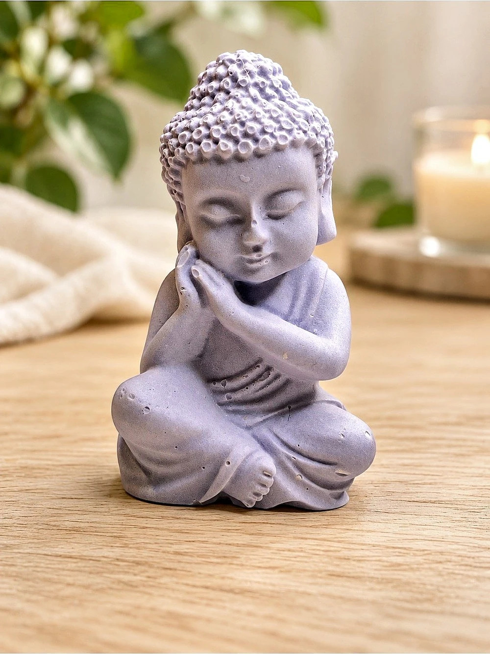 Mini Buddha Meditation Statue in Purple 3 inches